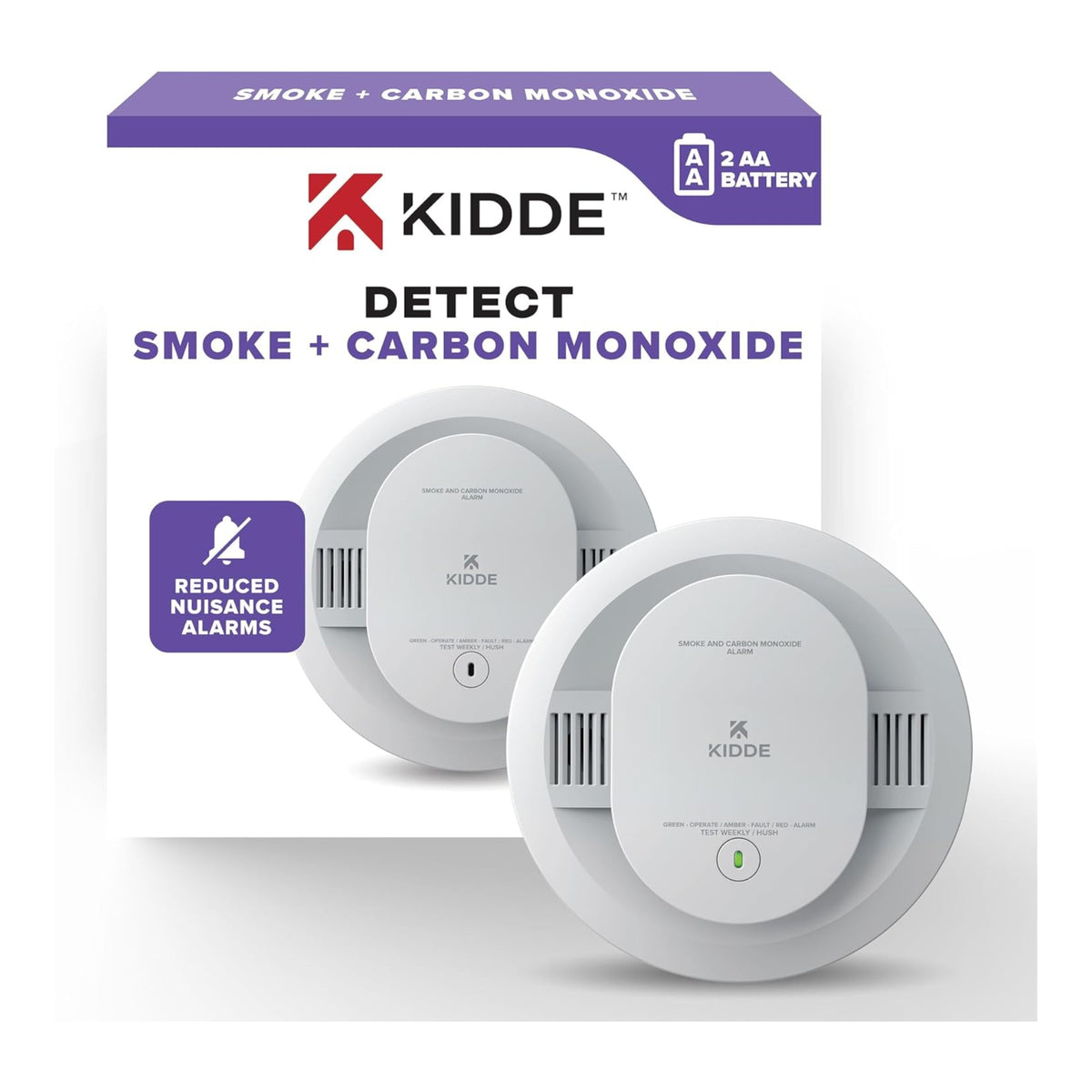 Kidde 30CUDR Smoke & Carbon Monoxide Detector Battery Powered LED UL