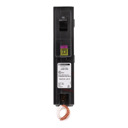 Square D HOM115DFC 15A 120V 1-pole AFCI/GFCI Circuit Breaker Pigtail Neutral