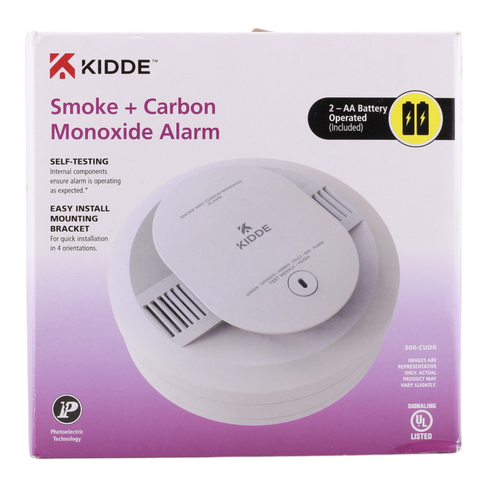 Kidde 900-CUDR Battery Smoke & CO Detector Photoelectric Easy Install