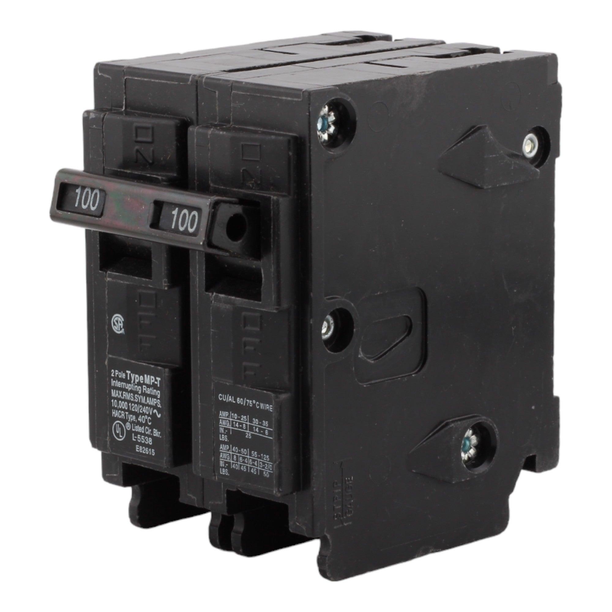 Murray MP2100 100 Amp Double Pole Main Circuit Breaker - 120/240V, Plug-On, UL Listed