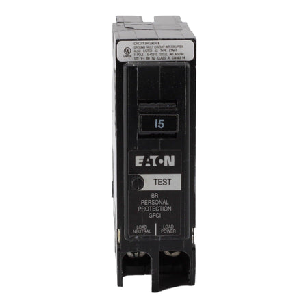 Eaton BRP115GF 15A 120/240V 1-pole GFCI Breaker Plug-on Neutral UL