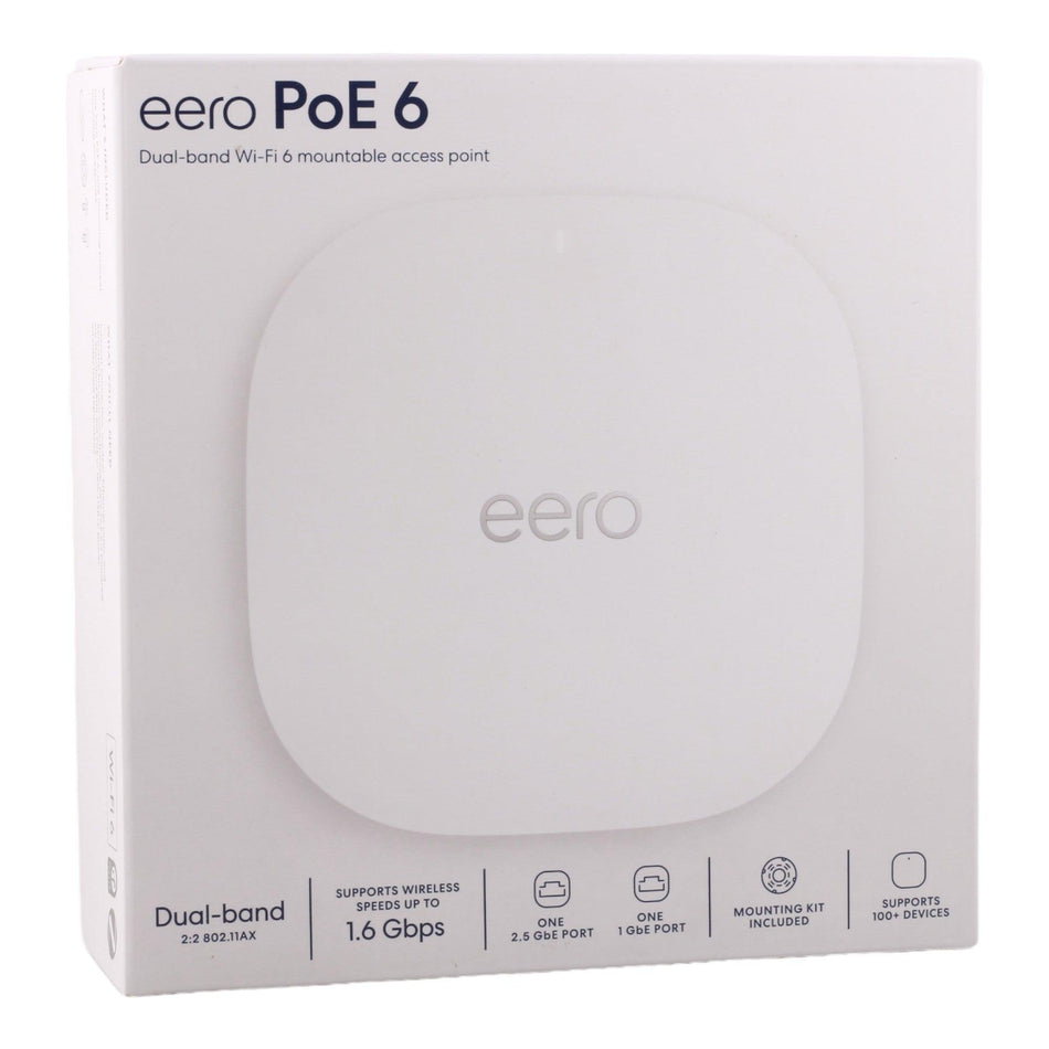 eero PoE 6 T011111 AX3000 Dual-Band Ceiling/Wall-Mountable Wi-Fi 6 Access Point - RES LLC Store