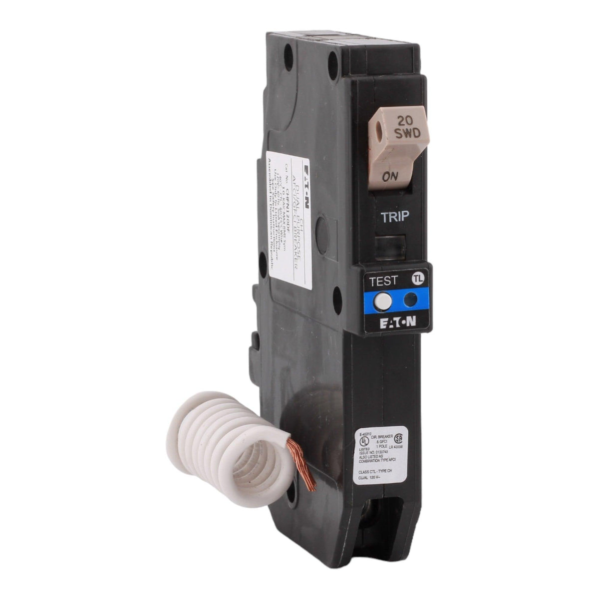 Eaton CHFN120DF 20A 120V 1-pole AFCI/GFCI Circuit Breaker Pigtail UL