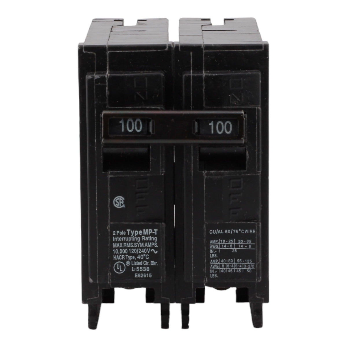 Murray MP2100 100 Amp Double Pole Main Circuit Breaker - 120/240V, Plug-On, UL Listed