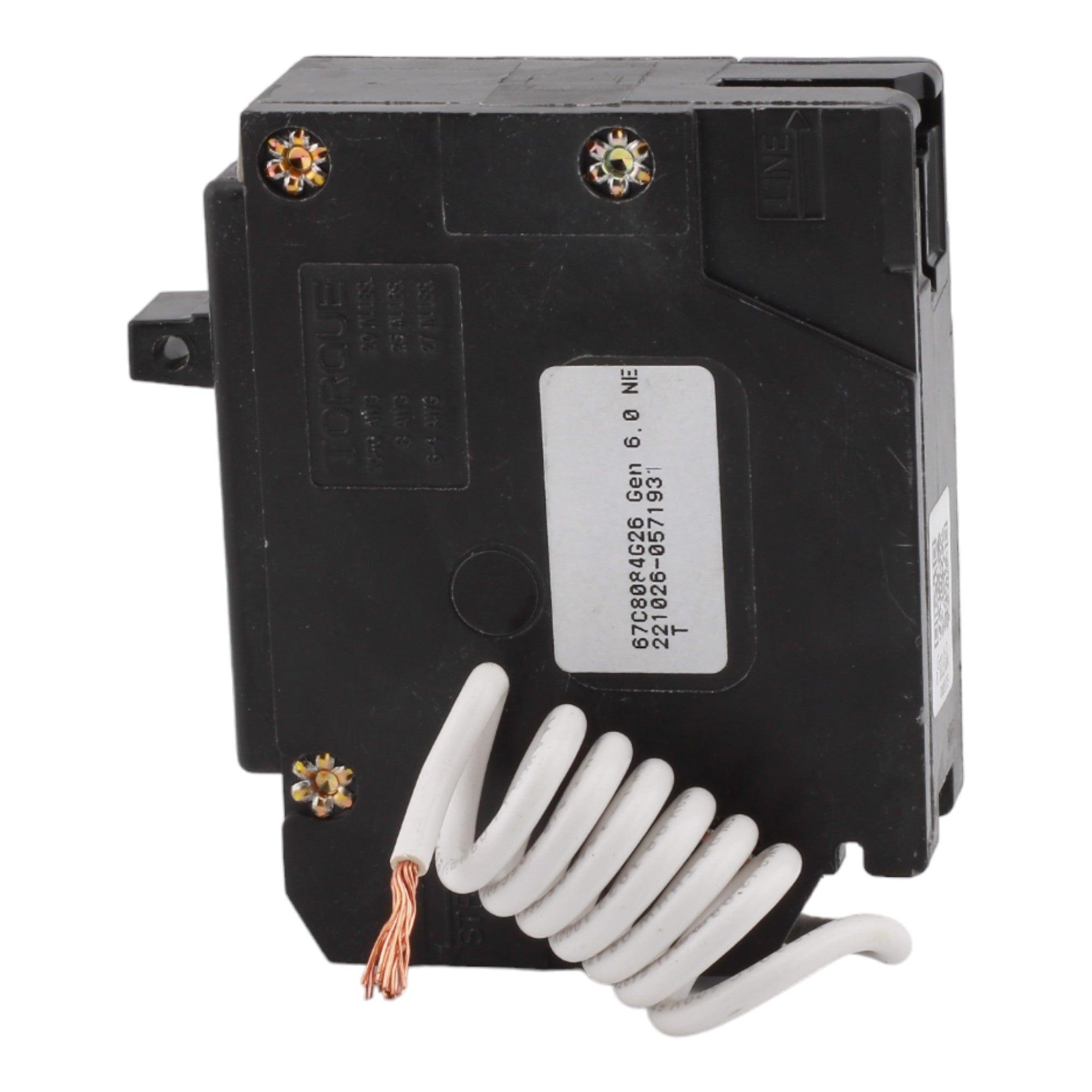 Eaton BRN120GF 20 Amp Single Pole 120V Pigtail-Neutral GFCI Ground Fault Circuit Breaker UL