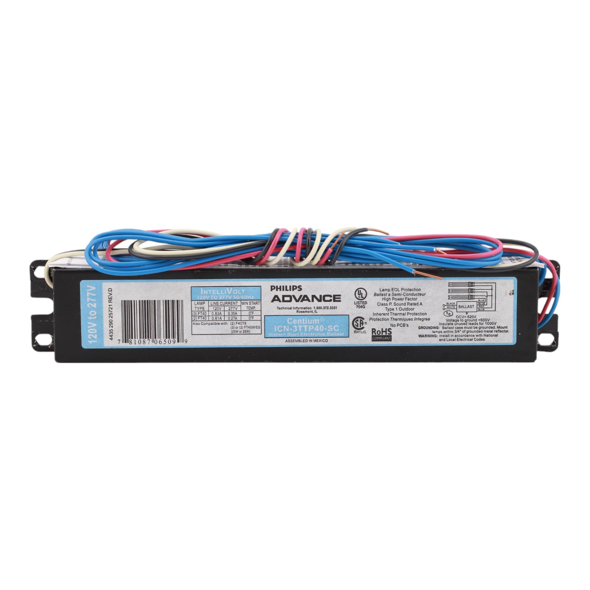 Philips ICN-3TTP40-SC 120-277V 40W CFL Ballast – RES LLC Store