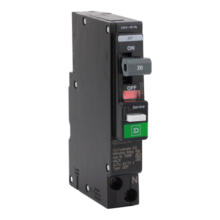 Square D QO120PAF 20 Amp Single Pole 120V Plug-On Neutral AFCI Arc Fault Circuit Breaker UL - RES LLC Store