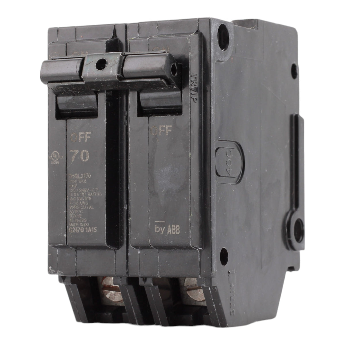 GE THQL2170 70 Amp Double Pole 240V Plug-In Standard Trip Circuit Breaker UL