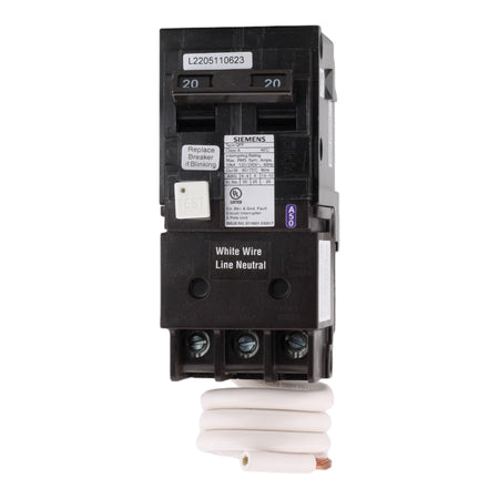 Siemens QF220A 20 Amp Double Pole 240V Pigtail-Neutral GFCI Ground Fault Circuit Breaker UL - RES LLC Store