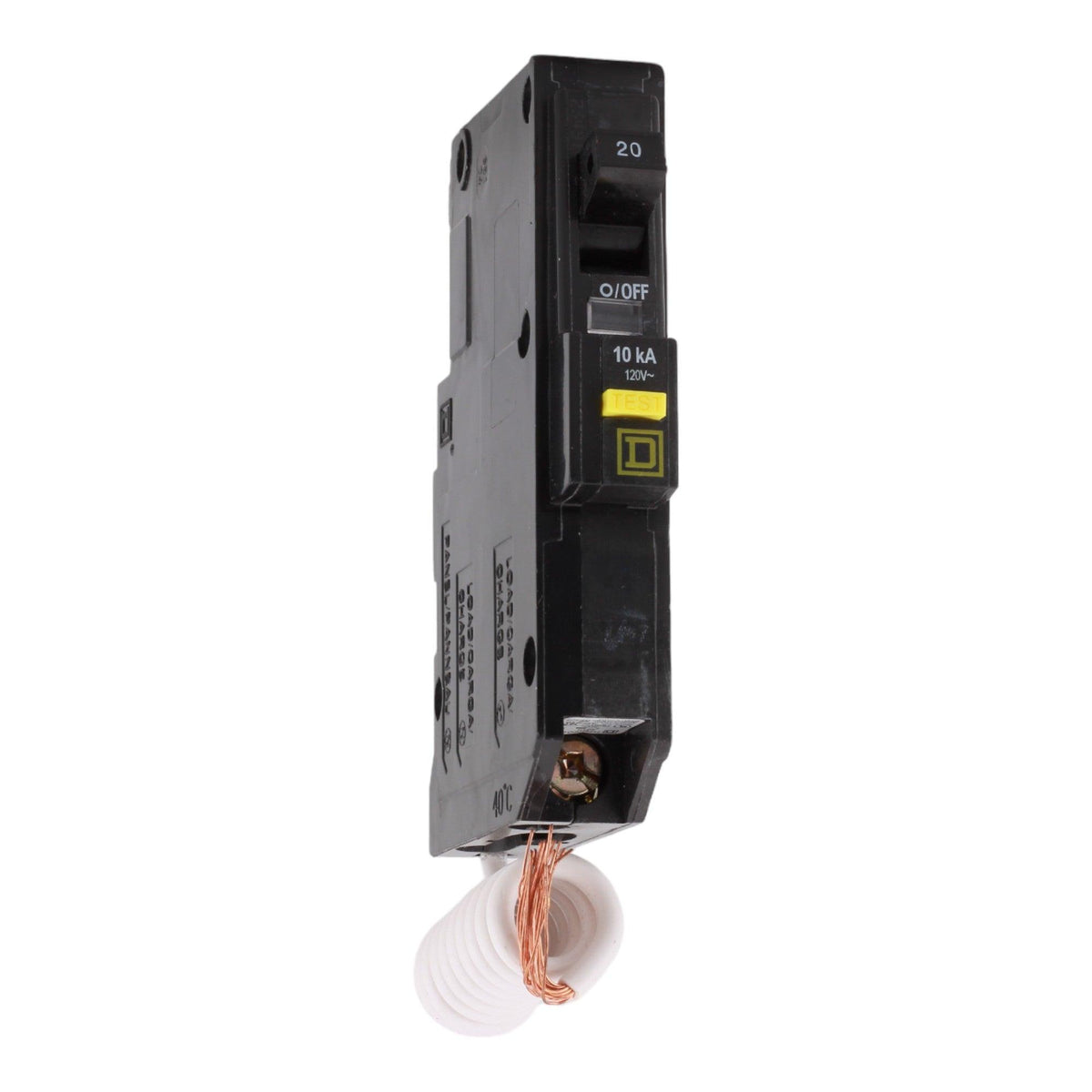 Square D QO120GFI 20 Amp Single Pole 120V Pigtail-Neutral GFCI Ground Fault Circuit Breaker UL