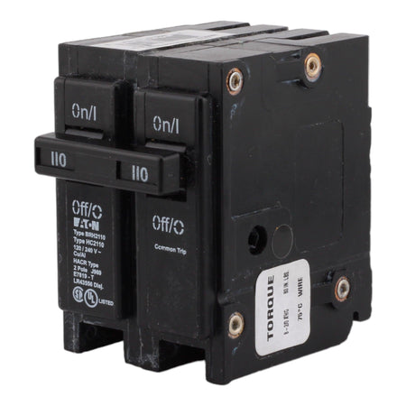 Eaton BRH2110 110 Amp Double Pole 240V Plug-In Standard Trip Circuit Breaker UL