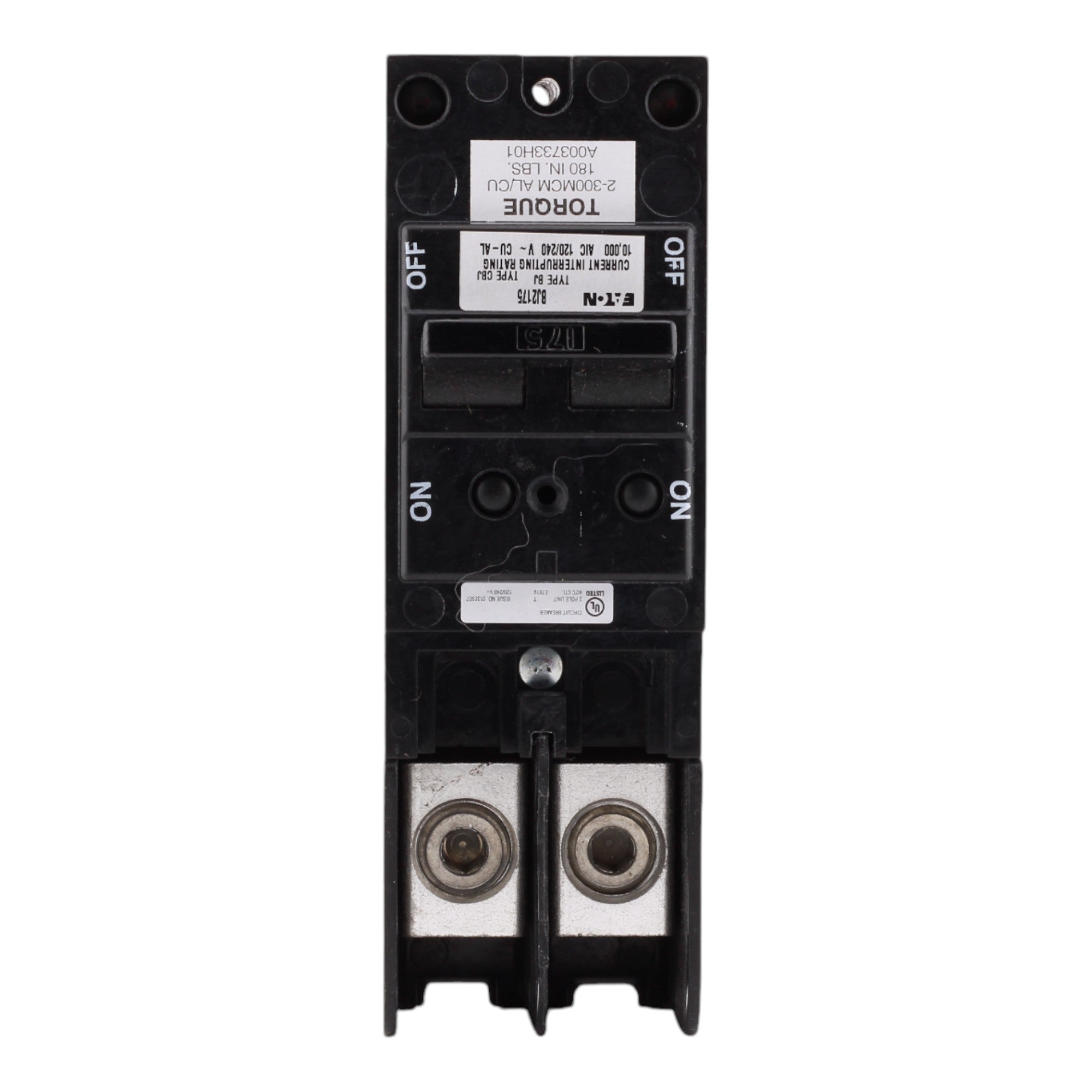 Eaton BJ2175 175A 2-Pole Main Circuit Breaker