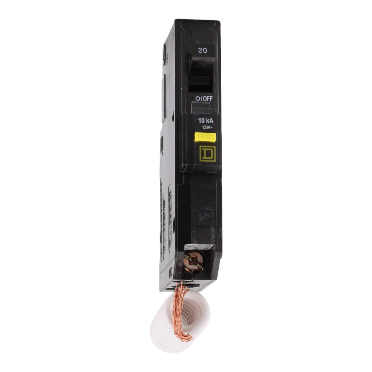 Square D QO120GFIC 20 Amp Single Pole 120V Pigtail-Neutral GFCI Ground Fault Circuit Breaker UL