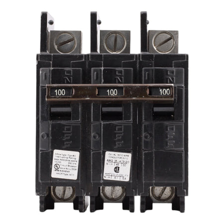 Siemens BQ3B100L 100 Amp Triple Pole 240V Bolt-On Standard Trip Circuit Breaker UL