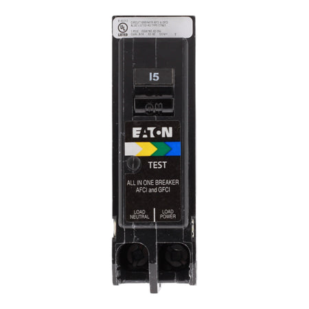 Eaton BRPAFGF115CS 15A 120V 1-pole AFCI/GFCI Circuit Breaker All-In-One