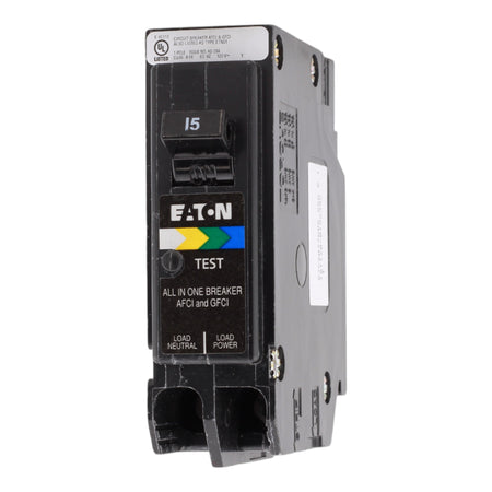 Eaton BRPAFGF115CS 15A 120V 1-pole AFCI/GFCI Circuit Breaker All-In-One