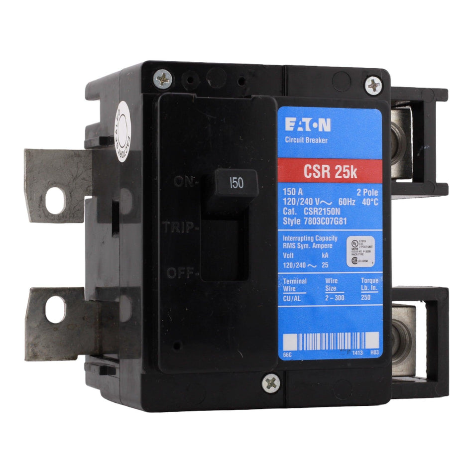 Eaton CSR2150N 150 Amp Main Circuit Breaker, Type CSR, 120/240V, Bolt-On, UL Listed - RES LLC Store