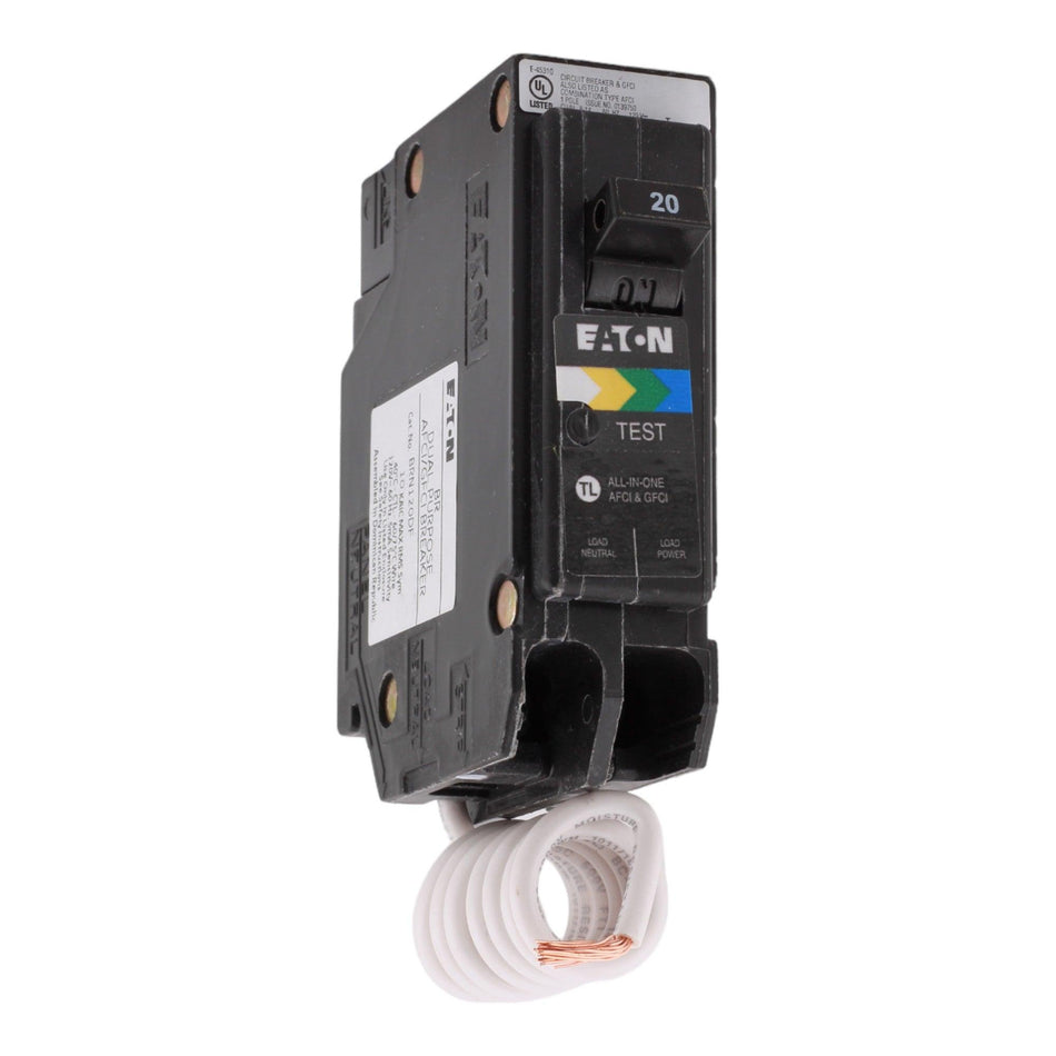 Eaton BRN120A1CS 20A 120V 1-pole AFCI/GFCI Breaker All-in-One UL