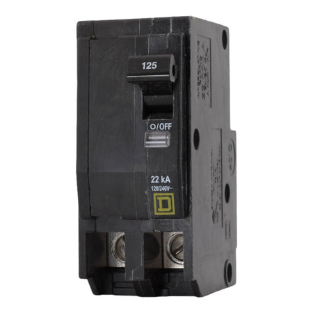 Square D QO2125VH 125 Amp Double Pole 240V Plug-In Standard Trip Circuit Breaker UL