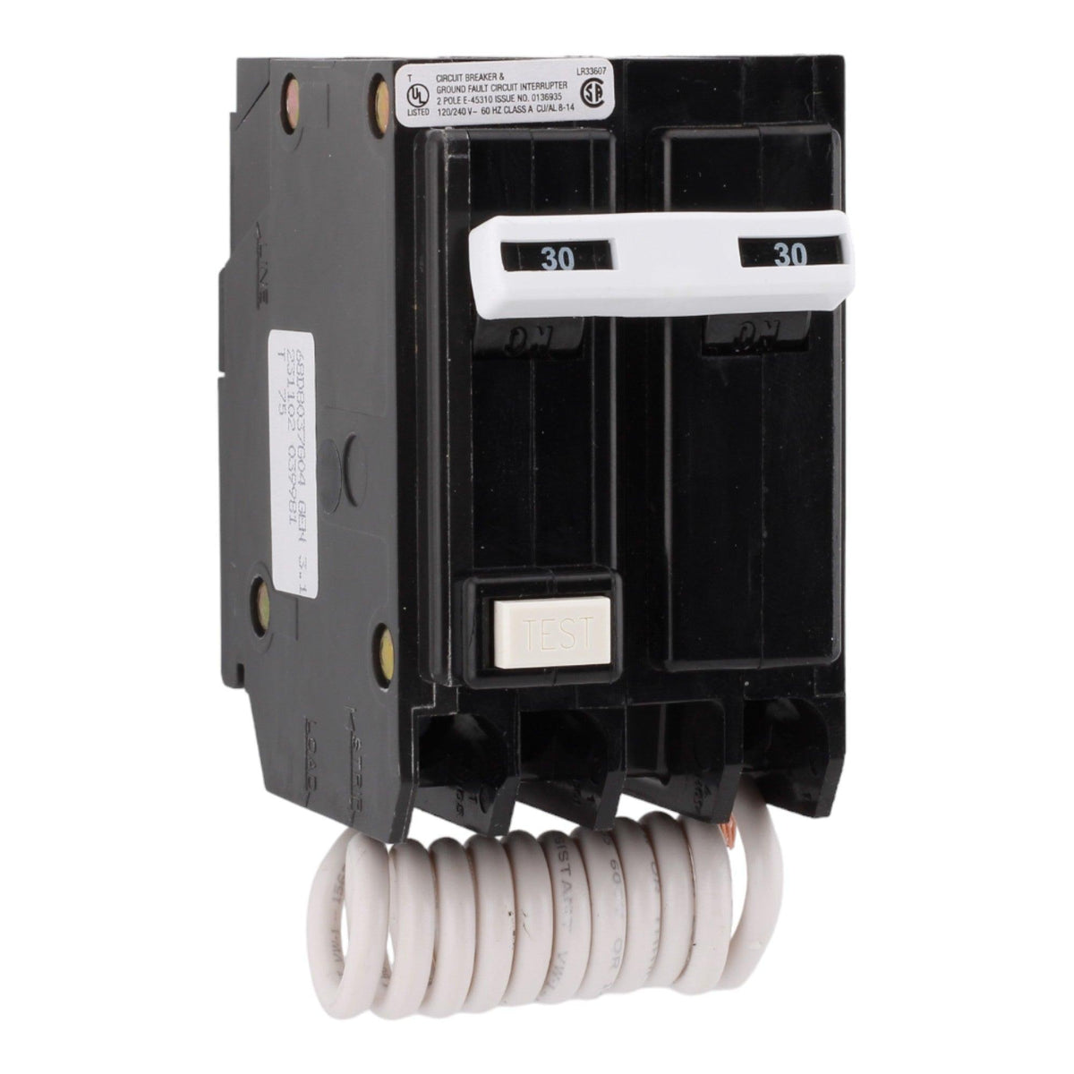 Eaton GFTCB230 30A 120/240V 2-pole GFCI Circuit Breaker Plug-in UL