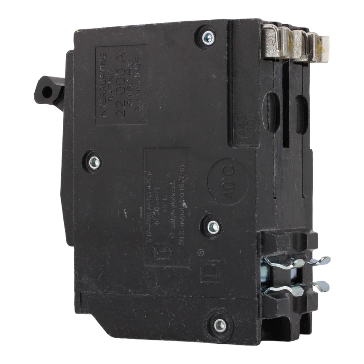 Square D QO2125VH 125 Amp Double Pole 240V Plug-In Standard Trip Circuit Breaker UL