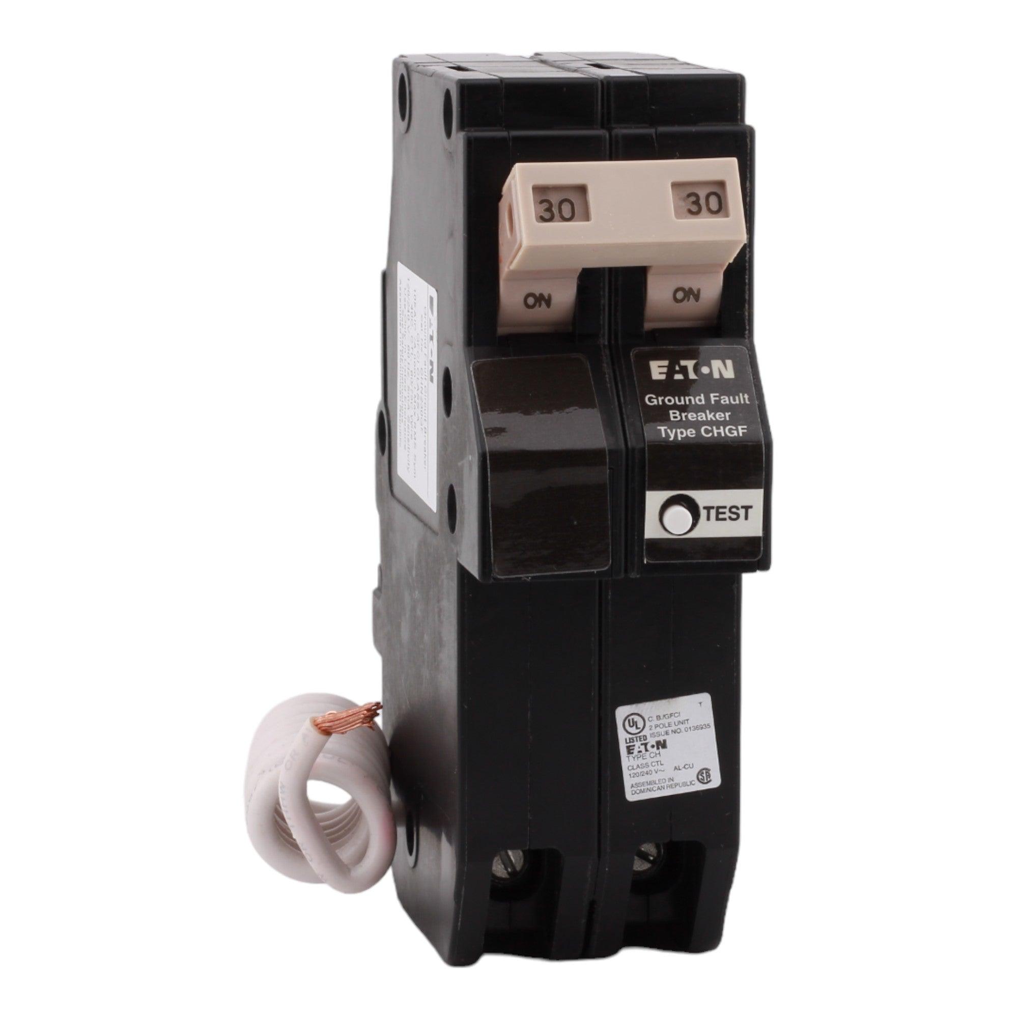 Eaton CHN230GF 30A 120/240V 2-pole GFCI Circuit Breaker Plug-in UL