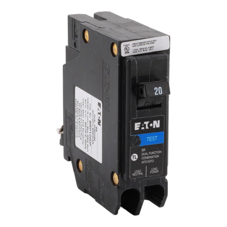 Eaton BRP120DF 20A 120V 1-pole AFCI/GFCI Circuit Breaker Plug-on Neutral