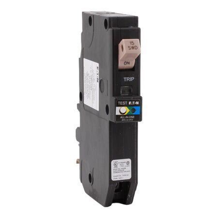 Eaton CHFP115A1CS 15 Amp Single Pole 120V Plug-On Neutral AFCI/GFCI Dual Function Circuit Breaker UL