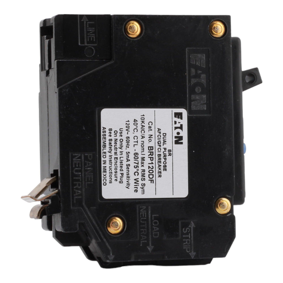 Eaton BRP120DF 20A 120V 1-pole AFCI/GFCI Circuit Breaker Plug-on Neutral