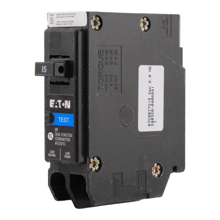 Eaton BRP115DF 15 Amp Single Pole 120V Plug-On Neutral AFCI/GFCI Dual Function Circuit Breaker UL - RES LLC Store