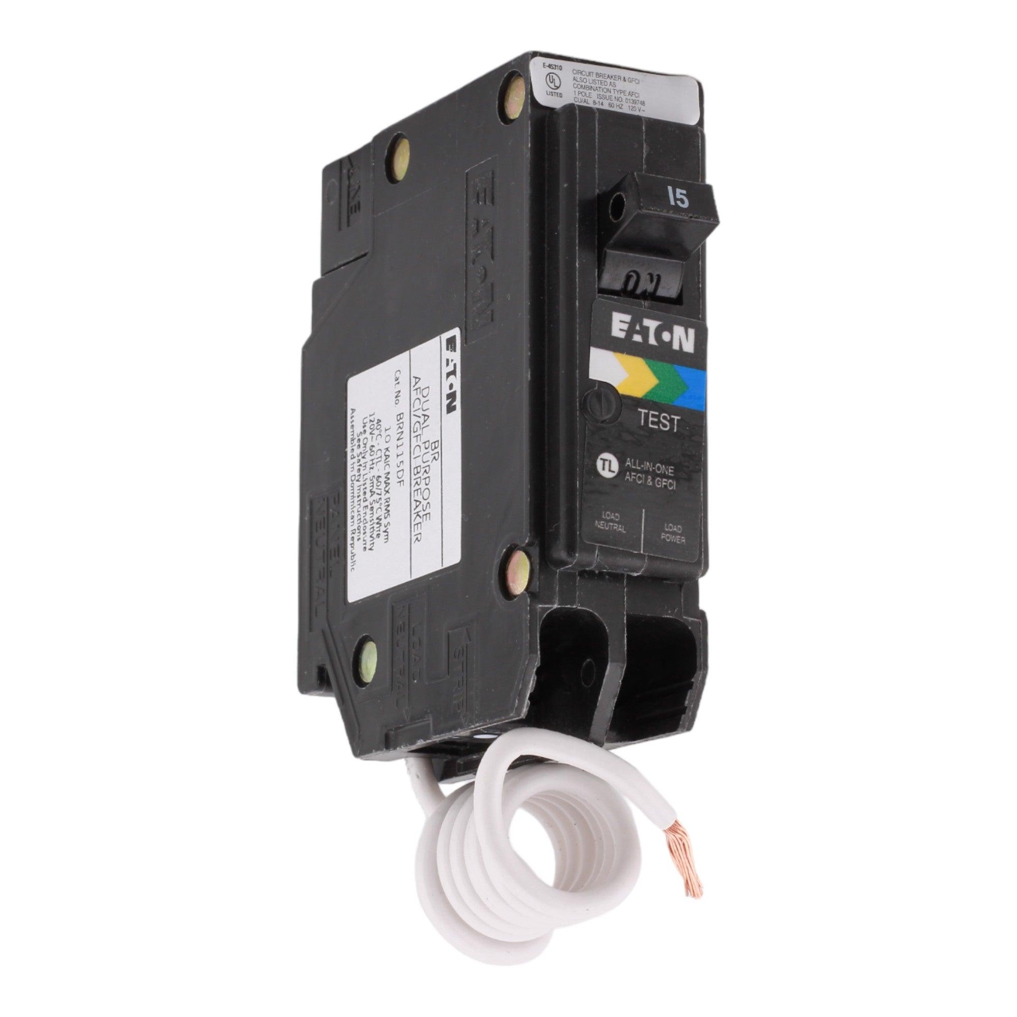 Eaton BRN115A1CS 15A 120V 1-pole AFCI/GFCI All-in-One Breaker UL