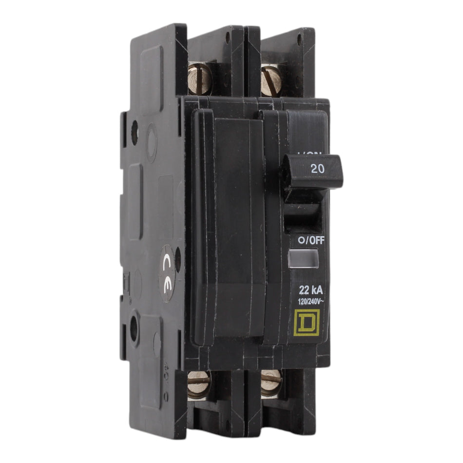 Square D QOU220VH 20 Amps 120/240 Volts Two Pole Standard Circuit Breaker Unit Mount