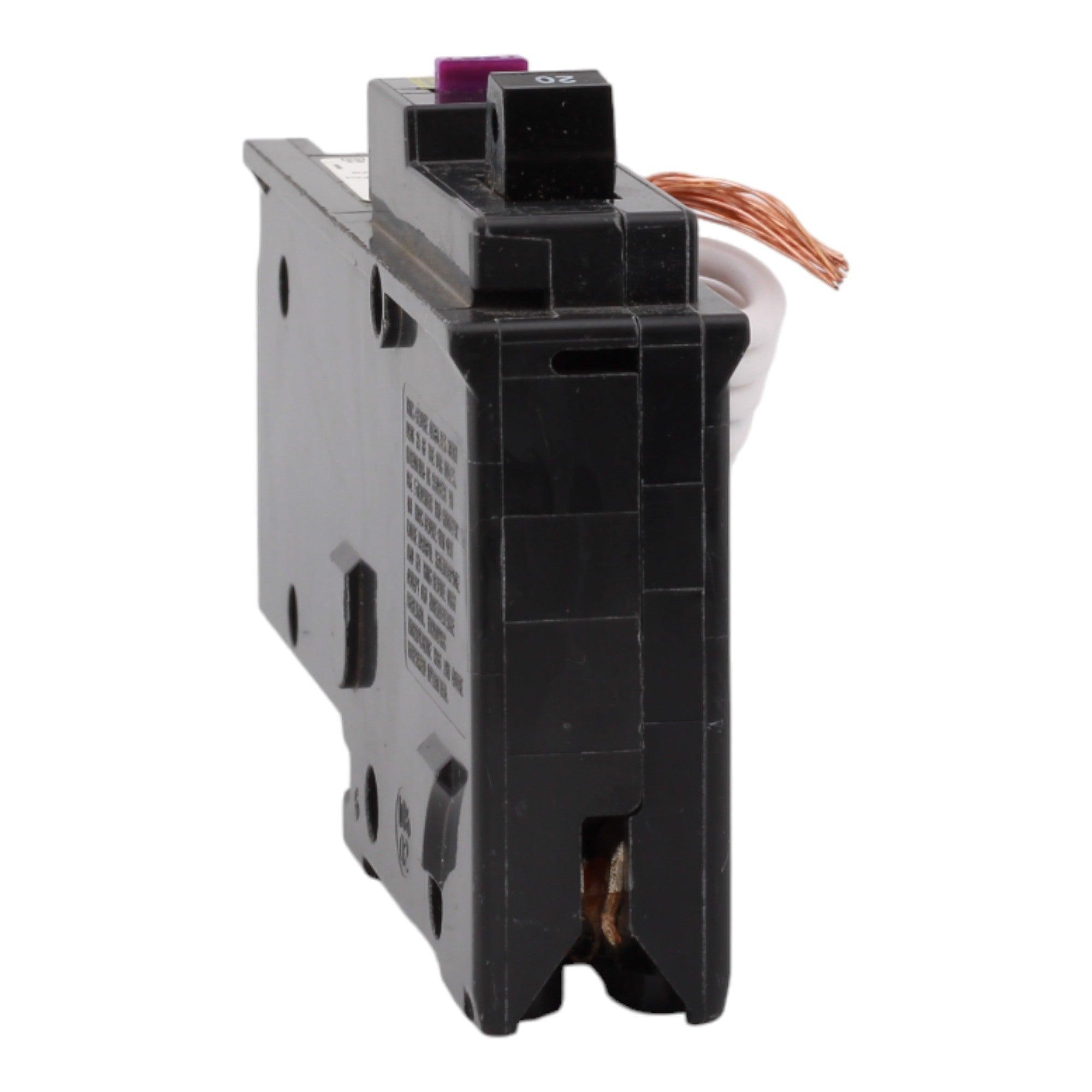 Square D HOM120DF 20 Amp Single Pole 120V Pigtail-Neutral AFCI/GFCI Dual Function Circuit Breaker UL