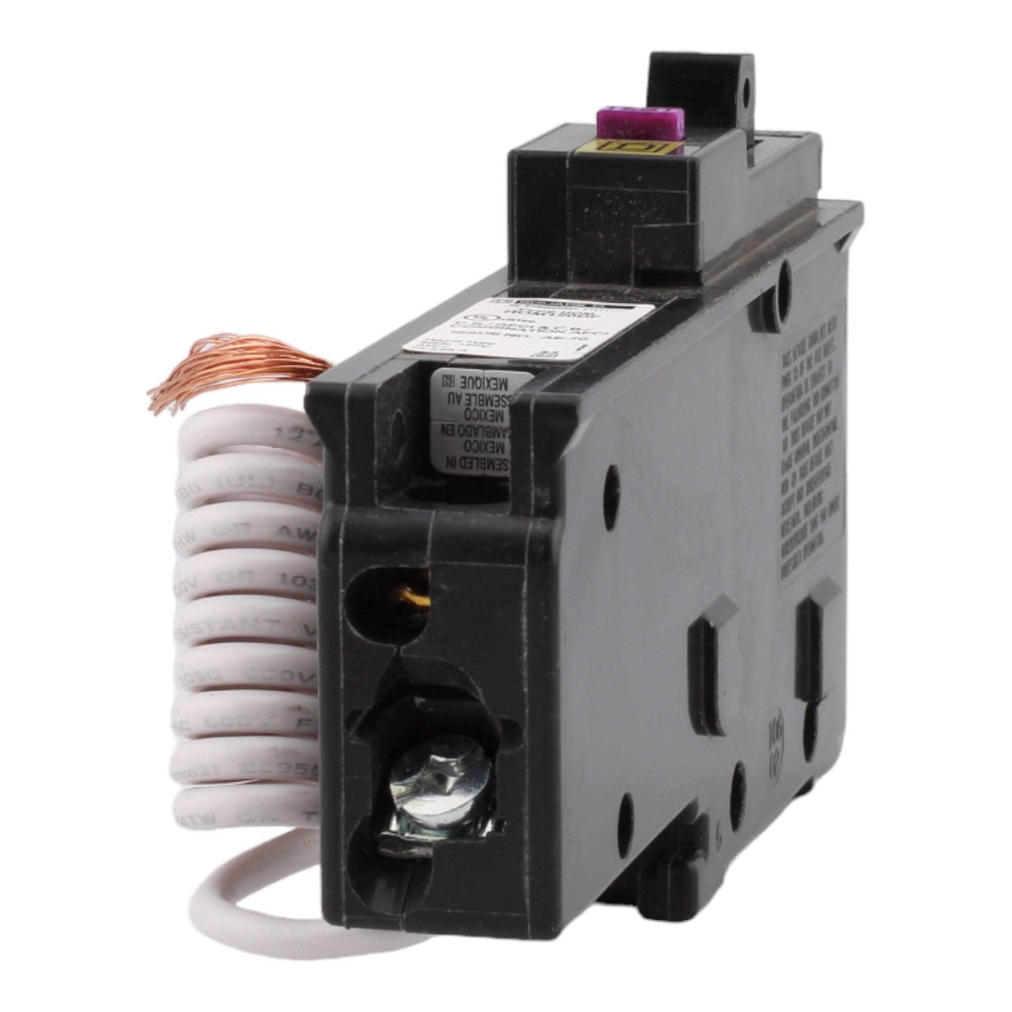 Square D HOM120DFC 20 Amp Single Pole 120V Pigtail-Neutral AFCI/GFCI Dual Function Circuit Breaker UL - RES LLC Store