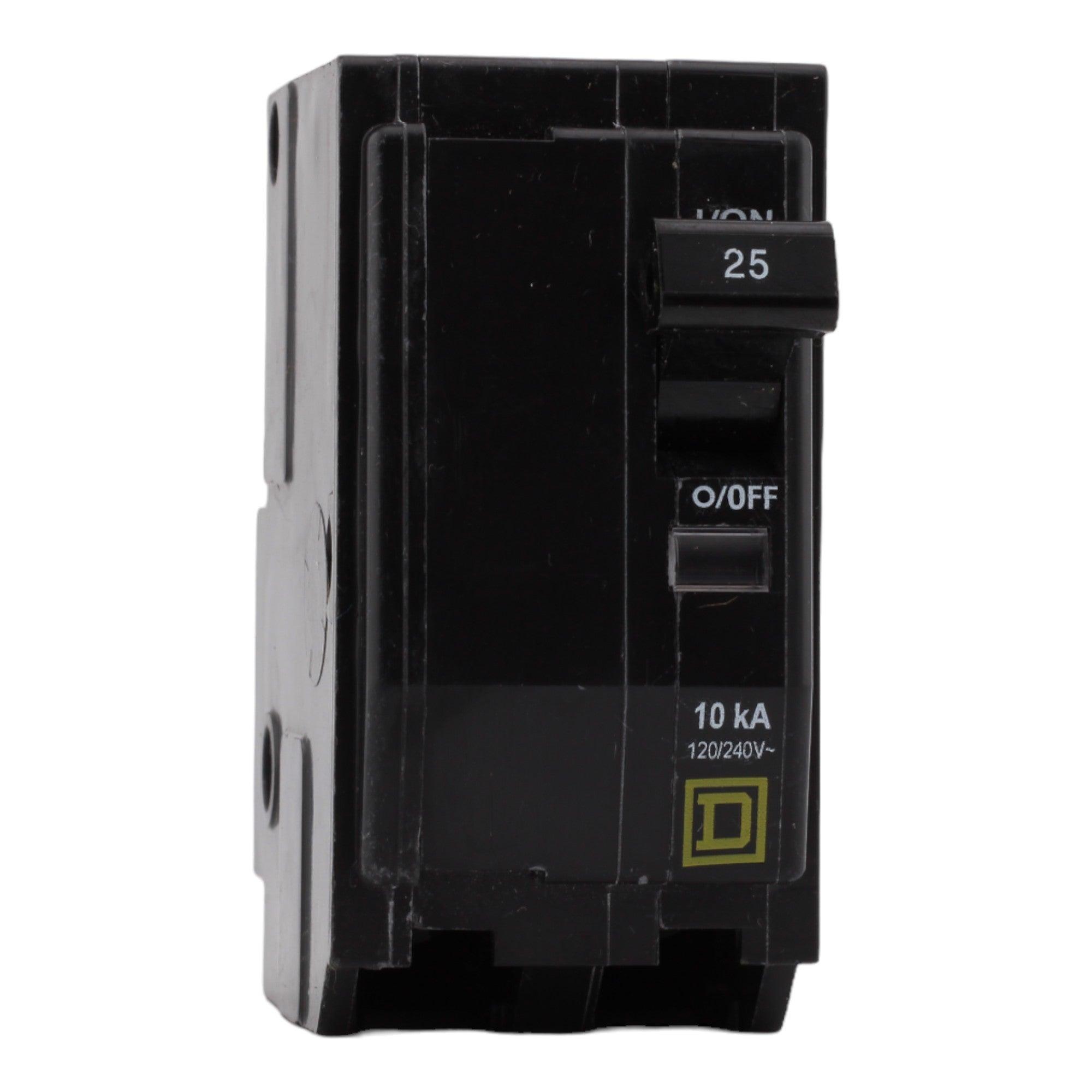 Square D QO225 25 Amp Double Pole 240V Plug-In Standard Trip Circuit Breaker UL