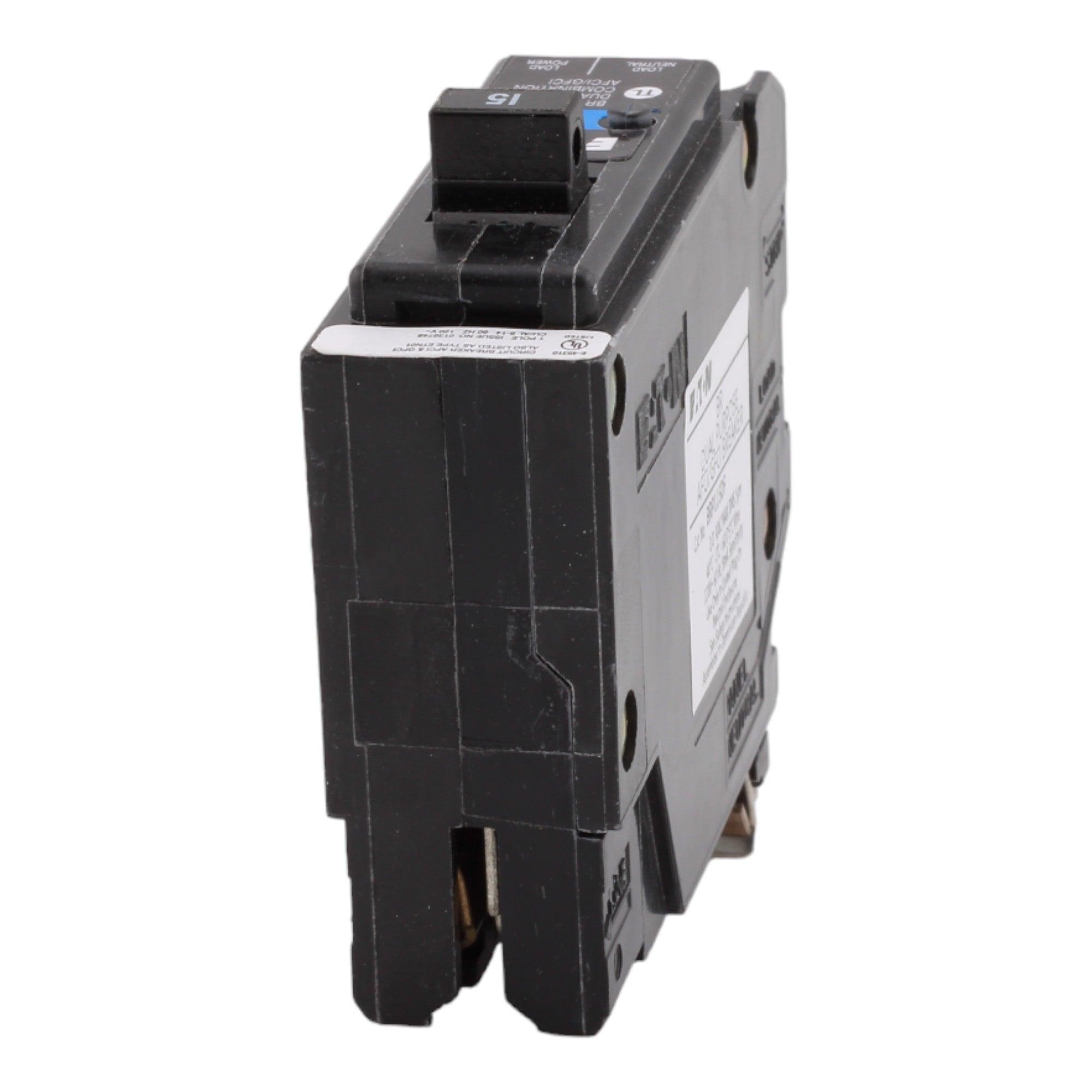 Eaton BRP115DF 15 Amp Single Pole 120V Plug-On Neutral AFCI/GFCI Dual Function Circuit Breaker UL - RES LLC Store