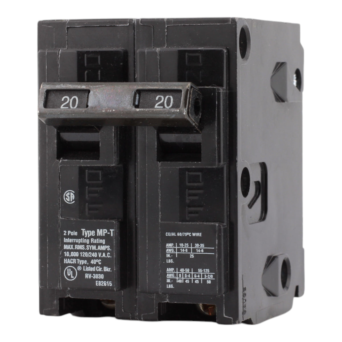 Murray MP220 20A 120/240V 2-pole Circuit Breaker 10kA MP-T