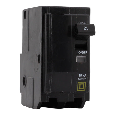 Square D QO225 25 Amp Double Pole 240V Plug-In Standard Trip Circuit Breaker UL