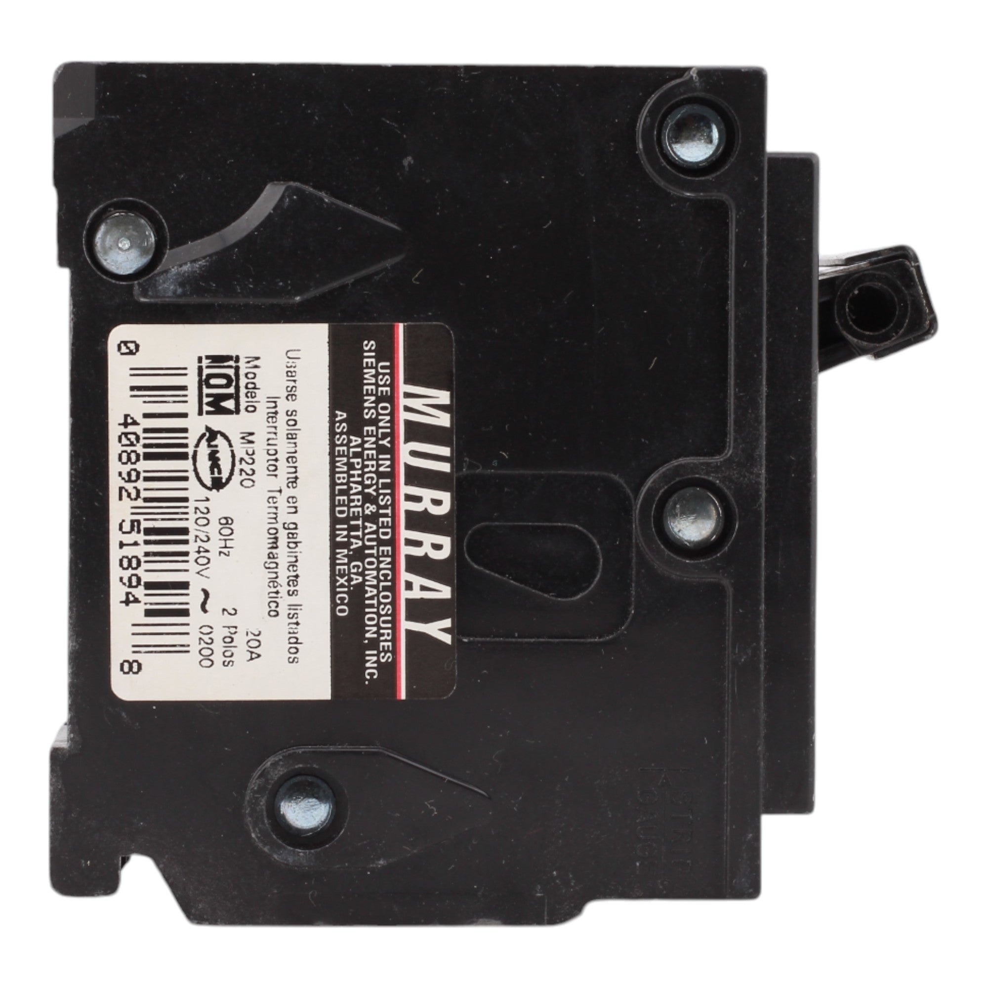 Murray MP220 20A 120/240V 2-pole Circuit Breaker 10kA MP-T