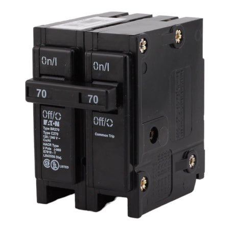 Eaton BR270 70 Amp Double Pole 240V Plug-In Standard Trip Circuit Breaker UL