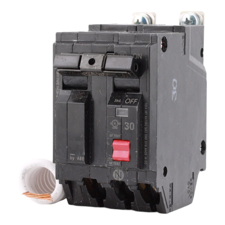 GE THQB2130GFT 30 Amp Double Pole 120/240V Bolt-On GFCI Ground Fault Circuit Breaker UL