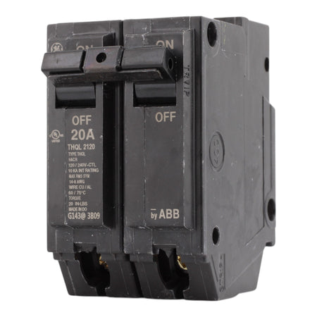 GE THQL2120 20A 120/240V 2-pole Circuit Breaker UL