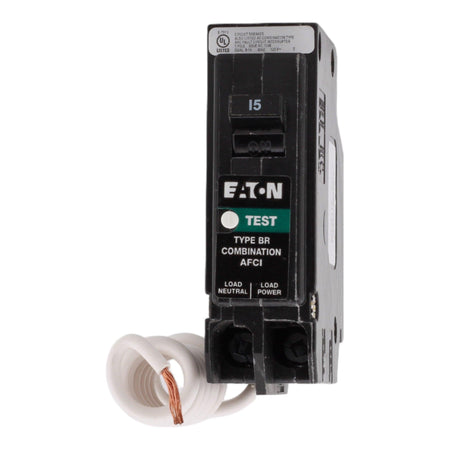 Eaton BRCAF115 15 Amp Single Pole 120V Pigtail-Neutral AFCI Arc Fault Circuit Breaker UL