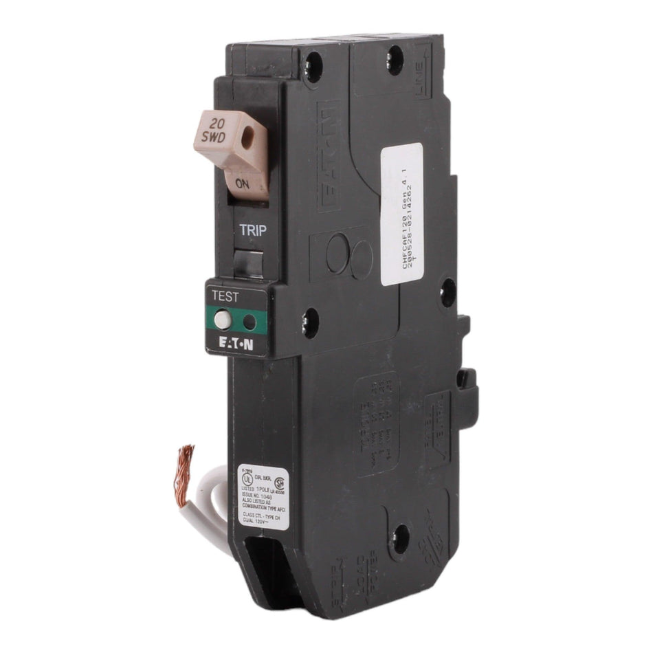 Eaton CHFCAF120 20 Amp Single Pole 120V Pigtail-Neutral AFCI Arc Fault Circuit Breaker UL