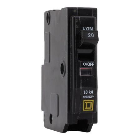 Square D QO120 20 Amp Single Pole 120V Plug-In Standard Trip Circuit Breaker UL