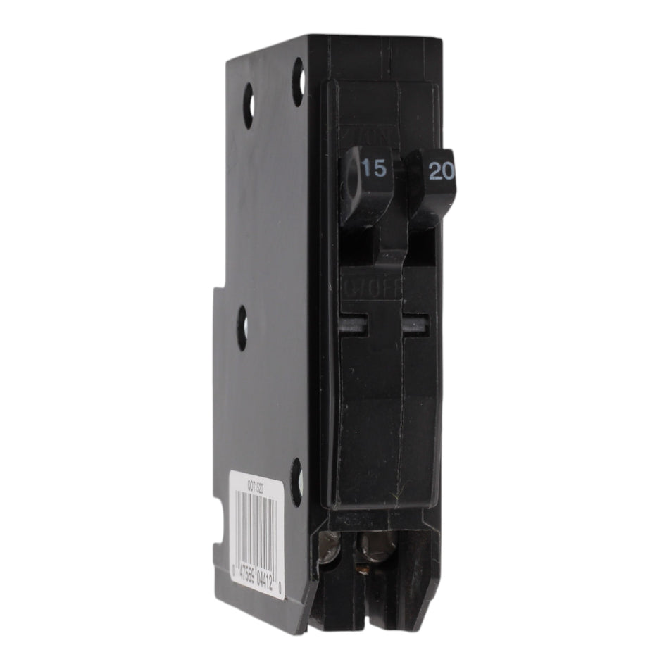 Square D QOT1520 15/20 Amps 120/240 Volts Tandem Single Pole Circuit Breaker Plug-In for QO Panels