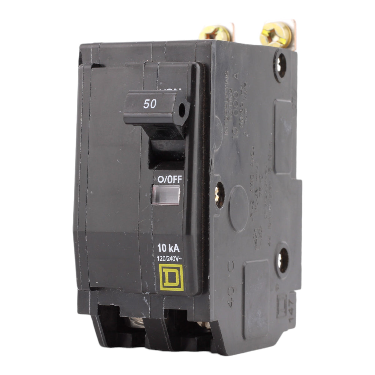 Square D QOB250 50 Amp Double Pole 240V Standard Trip Bolt-On Circuit Breaker UL