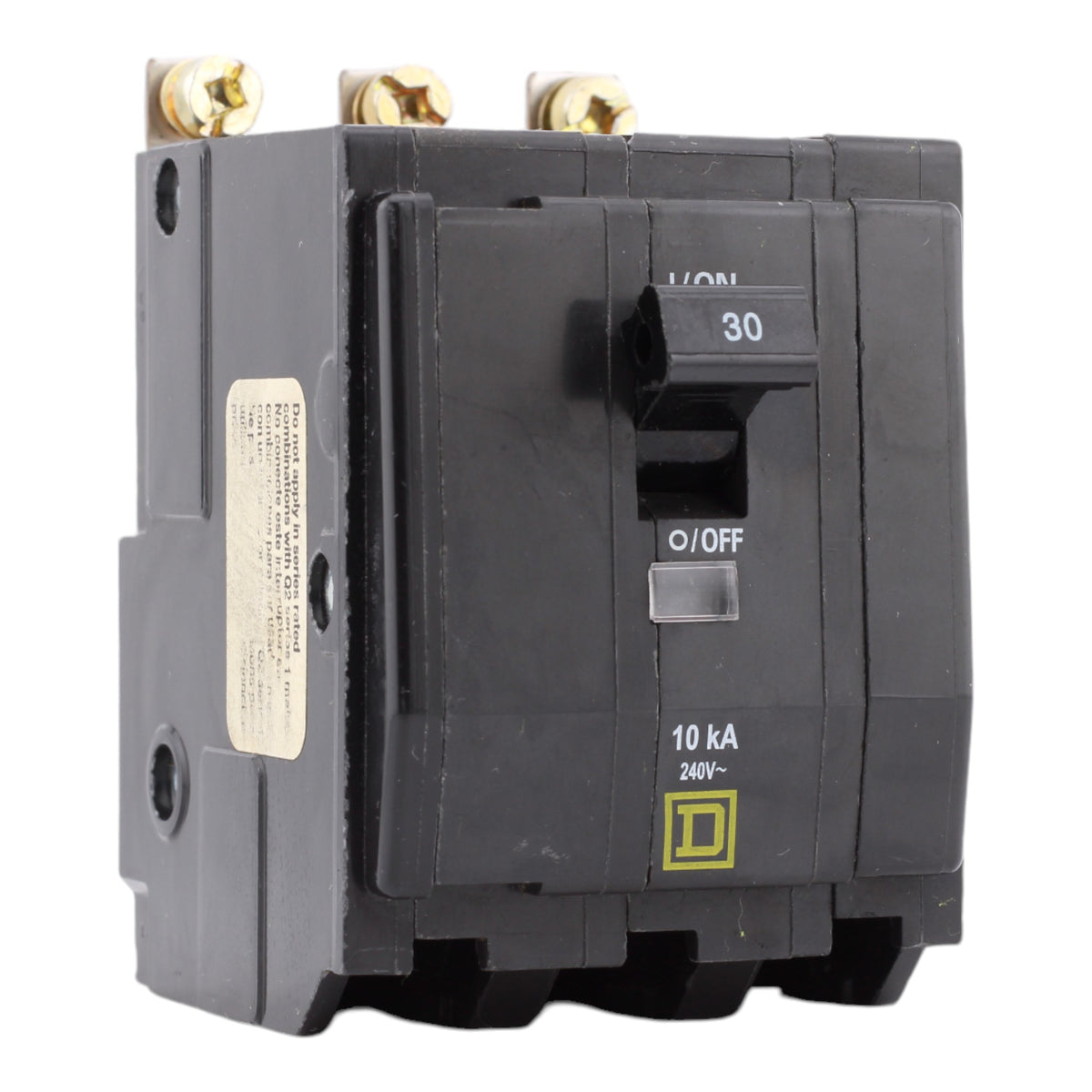 Square D QOB330 30 Amp 3 Pole 240V Standard Trip Bolt-On Circuit Breaker UL