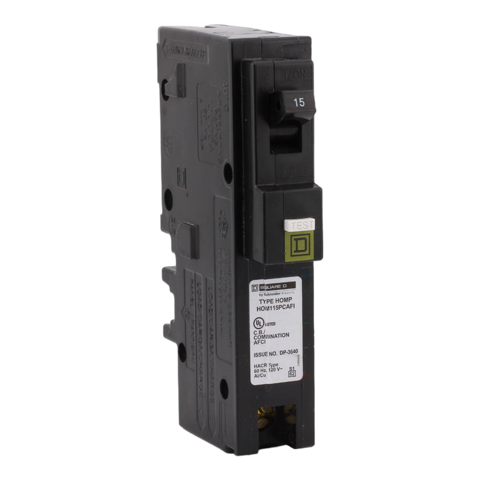 Square D HOM115PCAFIC 15 Amps 120 Volts Single-Pole Combination AFCI Circuit Breaker for Homeline Panels