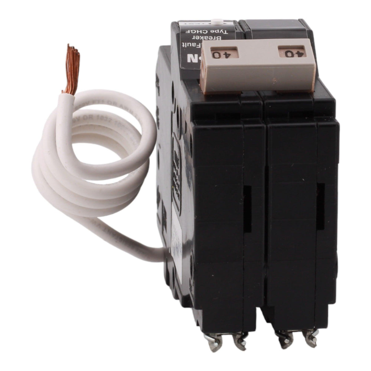 Eaton CHN240GF 40 Amp Double Pole 240V Pigtail-Neutral GFCI Ground Fault Circuit Breaker UL